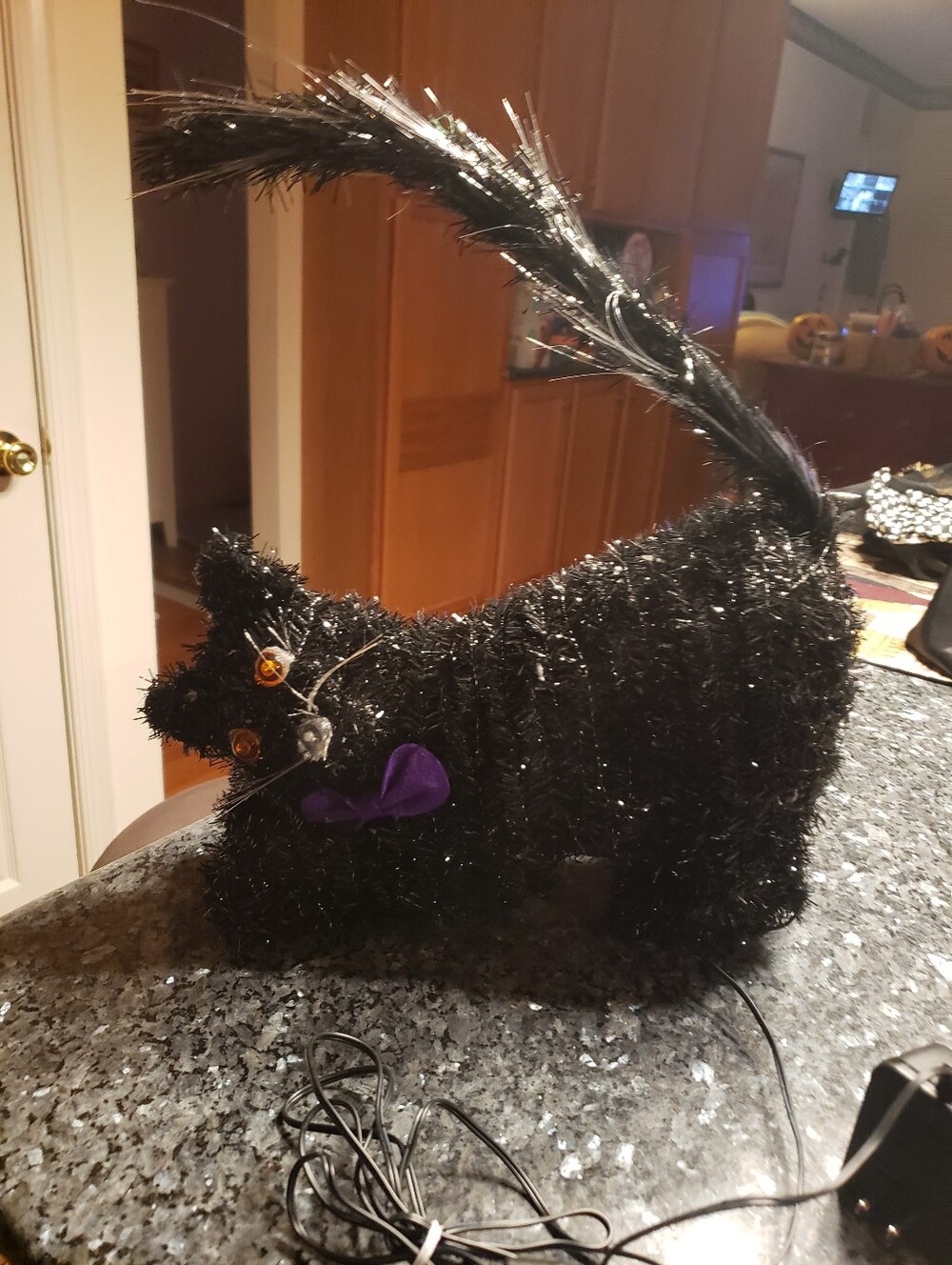 Black Halloween cat